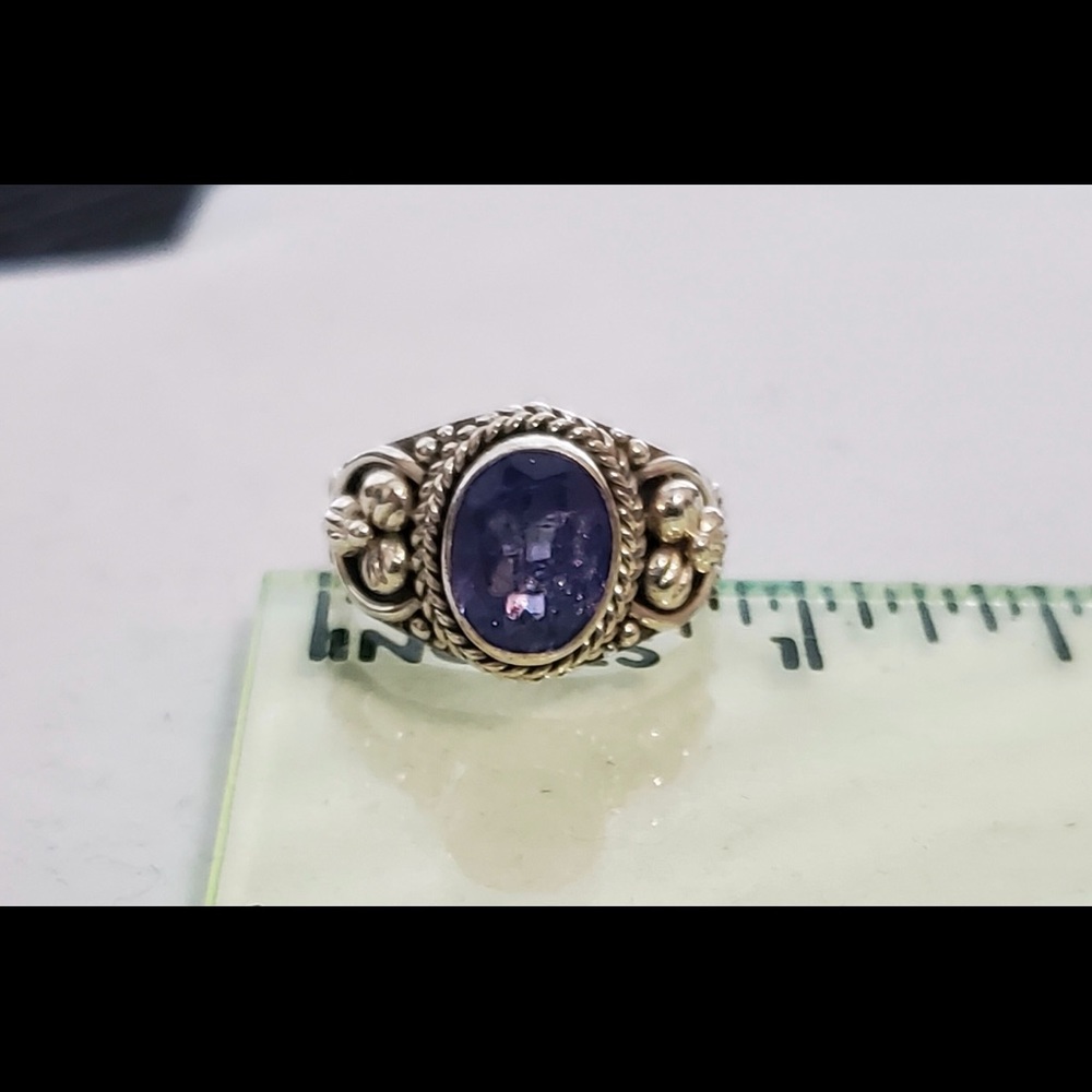 Artisan Rough Cut Tanzanite In SS Ring Sz 8 (NWOT) New Without Tags - Picture 14 of 16